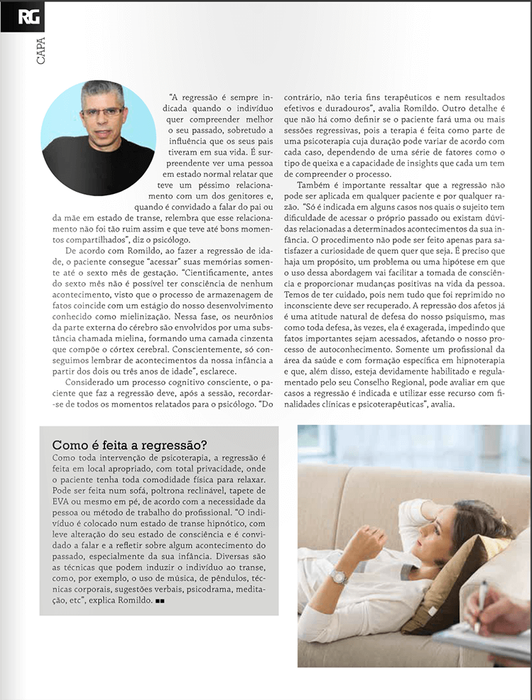 Entrevista Dr Romildo Psicólogo em Guarulhos na Revista Resgate-se 4